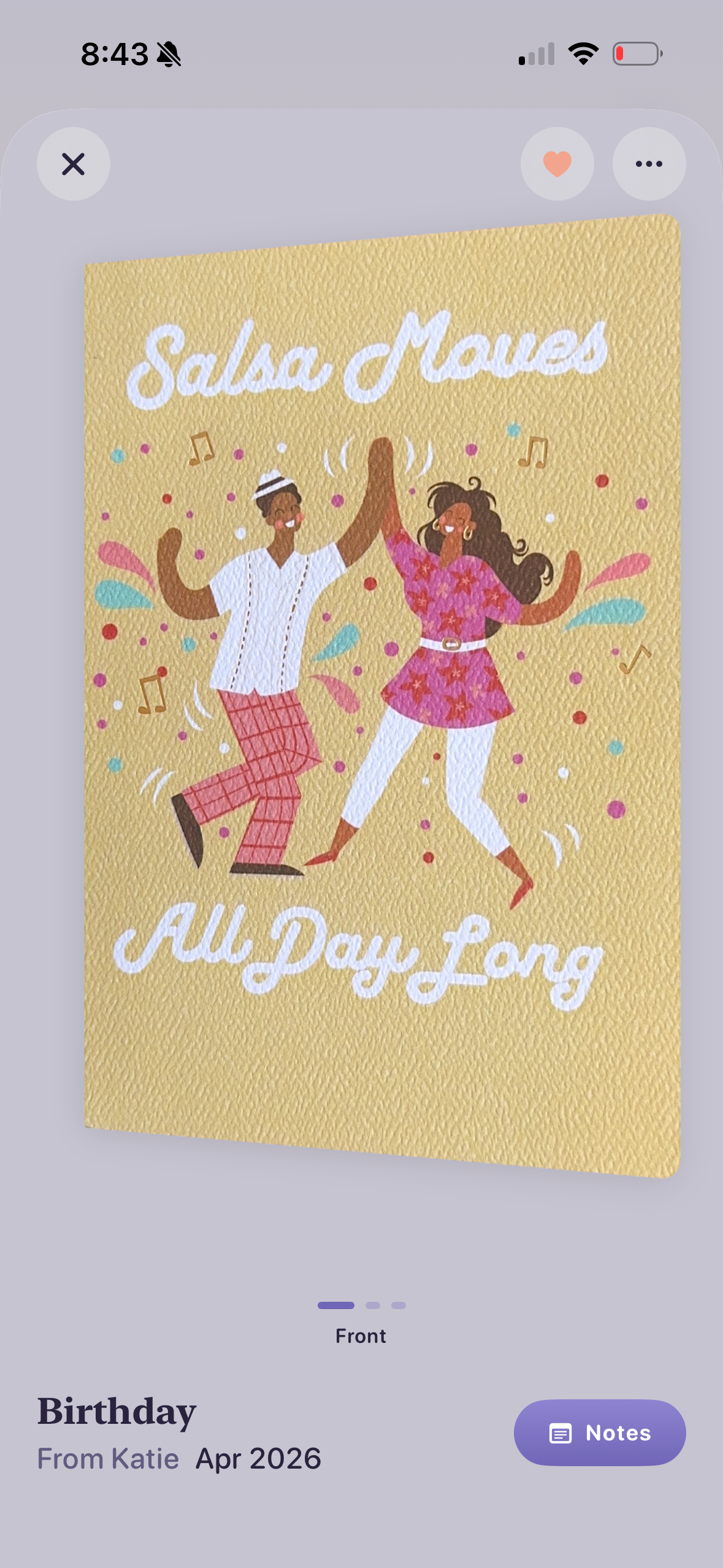 Keepi Card - Card detail view